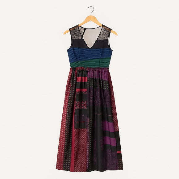 Anthropologie Dresses & Skirts - Anthopologie Rare “Montage Midi Dress” by Niki Mahajan Size 12 Orig Price $248